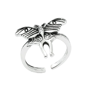 DAIIIBABYYY  -  Vintage Butterfly Ring Fashion Charm Jewelry Animal Moth Badge Opening Adjustable Rings for Women Men Party Accessories Gifts